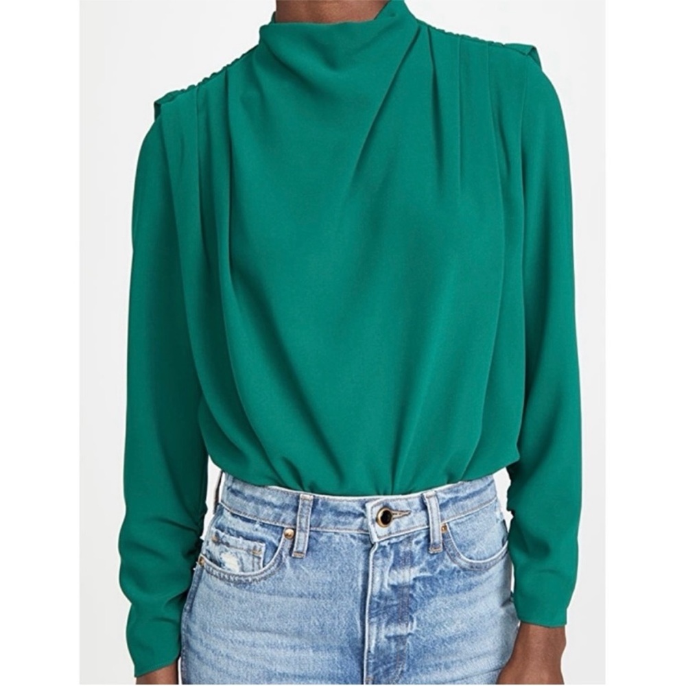 Amanda Uprichard Fabienne Long Sleeve Top Kelly Green S